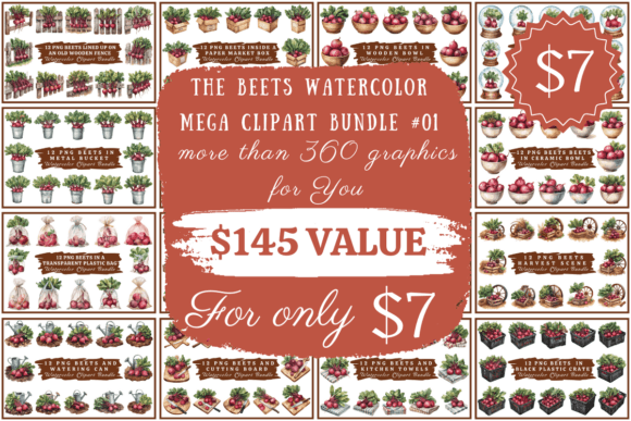 Download The Beets Watercolor Mega Clipart Bundle - Premium Resources