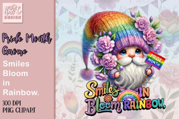 Download Smiles Bloom in Rainbow. Pride Gnome PNG - Bloom Collection